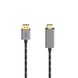 Кабел HAMA, DisplayPort мъжко - HDMI мъжко, Ultra-HD, 4K, 1.5м