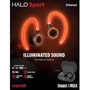 Блутут слушалки-тапи MAXELL HALO SPORT, True Wireless, Bluetooth 5.0, Черни