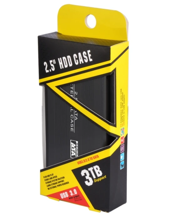 Makki Външна кутия за харддиск External Case 2.5" SATA USB3.0 Aluminium Black