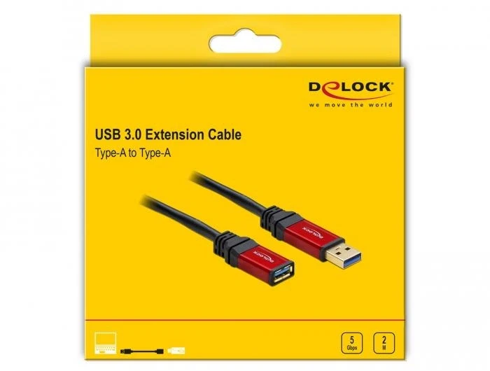 DELOCK Удължител USB-A 5Gbps - 2.0m