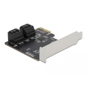 Карта Delock, PCI Express x1 към 4 port SATA, Low Profile
