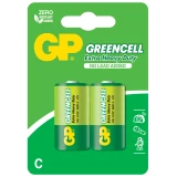 Цинк карбонова батерия GP R14 14G-U2 Greencell, 2 бр. в опаковка, BLISTER, 1.5V