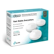 Безжичен рутер TP-Link Deco M5, AC1300, 2.4/5 GHz, 400 - 867 Mbps, Gigabit, (3-pack)