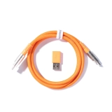 Кабел за клавиатура Keychron Double-Sleeved Geek USB-C - USB-C, Orange