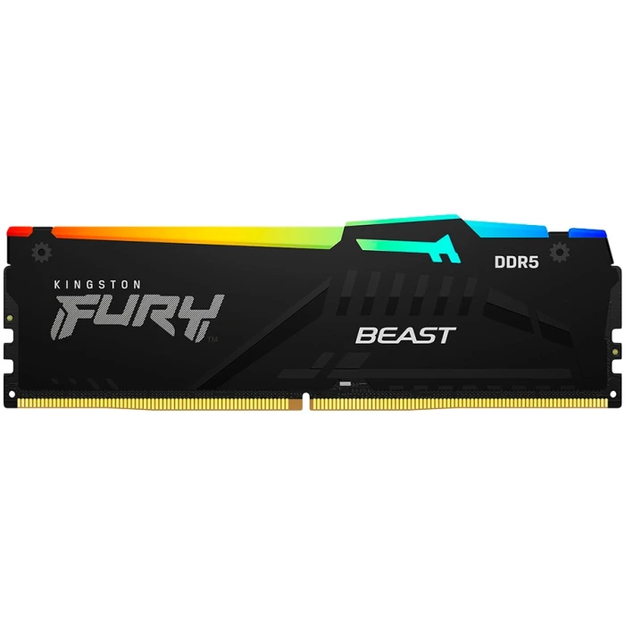 64GB (2x32) DDR5-6000 CL30 Kingston FURY Beast Black RGB (РАЗОПАКОВАН)