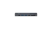 Мултипортов адаптер Rapoo UCM-2003, 7 в 2, USB-A, USB-C, HDMI, SD/MicroSD, Черен
