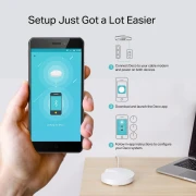 Безжичен рутер TP-Link Deco M5, AC1300, 2.4/5 GHz, 400 - 867 Mbps, Gigabit, (3-pack)