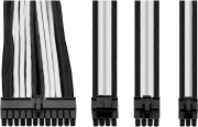 Thermaltake Sleeved Cable Black/White 300mm