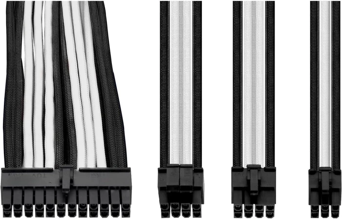 Thermaltake Sleeved Cable Black/White 300mm