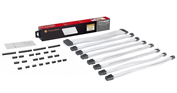 Thermaltake Sleeved Cable White 300mm