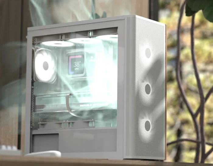 AeroCool D501A White Wood