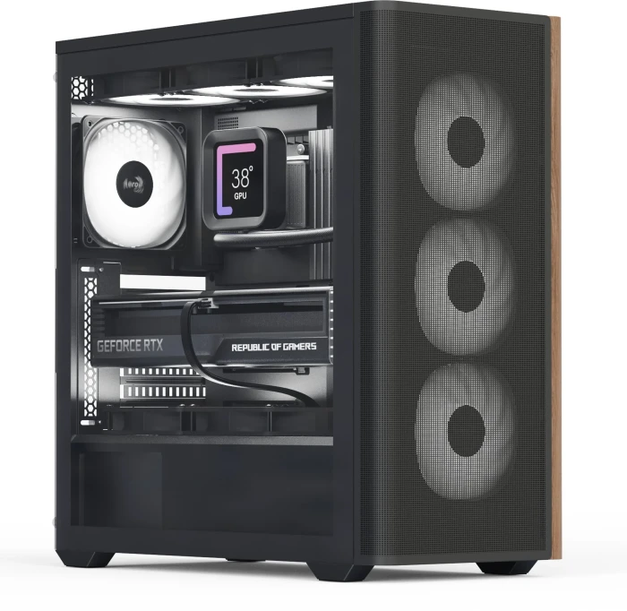 AeroCool D501A Black Wood