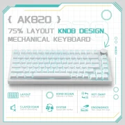 Ajazz AK820 Blue Light - Blue Tactile