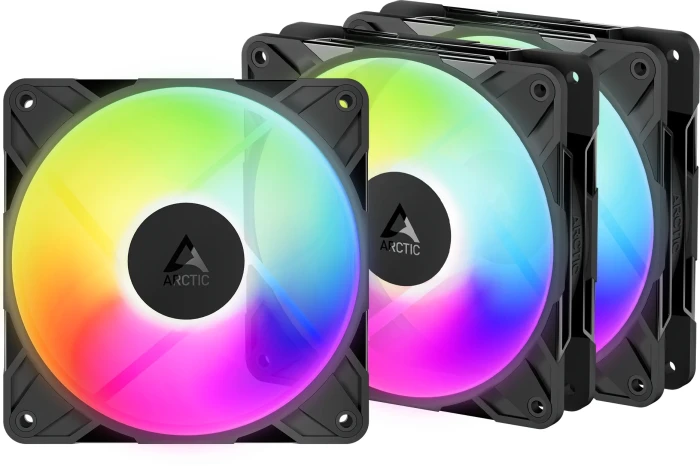 ARCTIC P12 Pro Reverse A-RGB Black 3in1