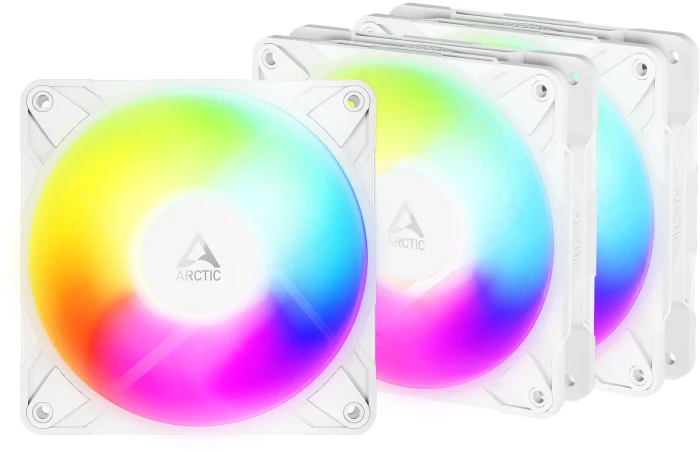 ARCTIC P12 Pro Reverse A-RGB White 3in1