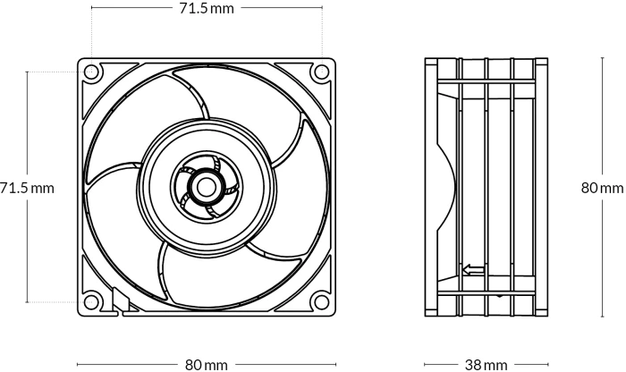 Arctic S8038-10K 80mm Server Fan