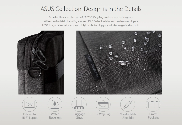 ASUS EOS 2 SHOULDER BAG 15.6'' Gray