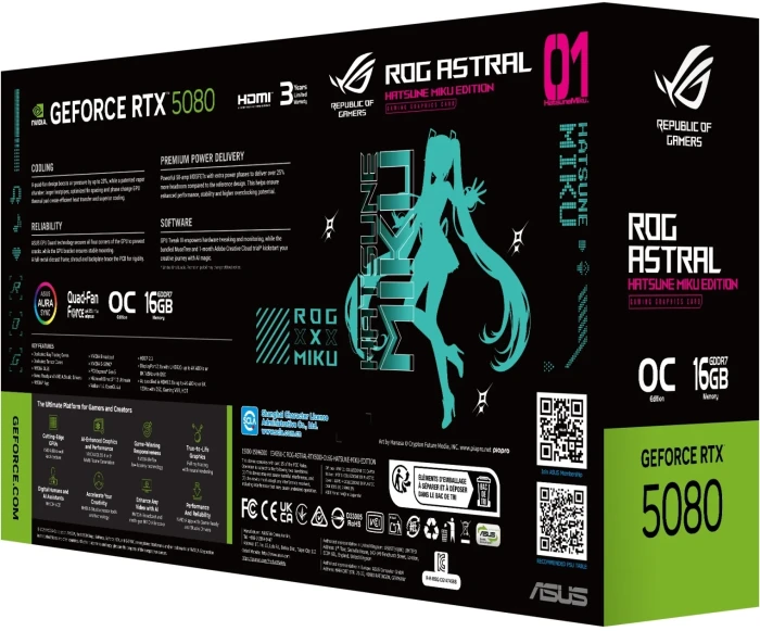 ASUS ROG Astral RTX 5080 16GB OC Hatsune Miku