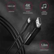 AXAGON Active USB-C to DisplayPort 1.8m
