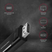 AXAGON Active USB-C to DisplayPort 1.8m