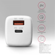 AXAGON ACU-PQ20W PD3.0 & QC4+ 20W