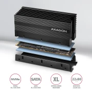 AXAGON CLR-M2XL heatsing M.2 SSD
