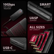 AXAGON GAME 10Gbps USB-C > NVMe