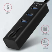 AXAGON HMA-CR3A hub + card reader