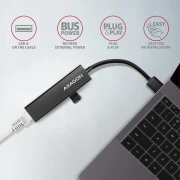 AXAGON HMA-GL3A USB hub + gigabit LAN
