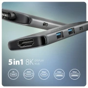 AXAGON HMC-5H8K USB-C 5in1 hub