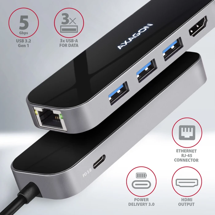 AXAGON HMC-6GL USB-C 6in1 hub