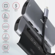 AXAGON HMC-6M2 USB-C 6in1 hub
