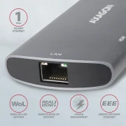 AXAGON HMC-6M2 USB-C 6in1 hub