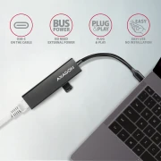 AXAGON HMC-GL3A USB-C hub + gigabit LAN