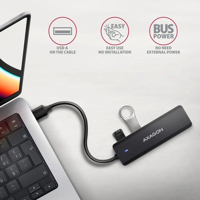 AXAGON HUE-C1A 4 x USB 3.2 Gen 1  hub