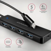 AXAGON HUE-C1C USB-C 5Gbps hub