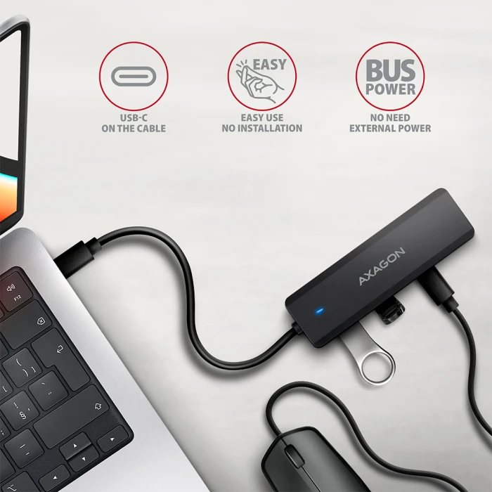 AXAGON HUE-C2C 4 x USB 5Gbps