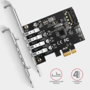 AXAGON PCEU-43RS PCIe 4 x USB 3.2 Gen 1