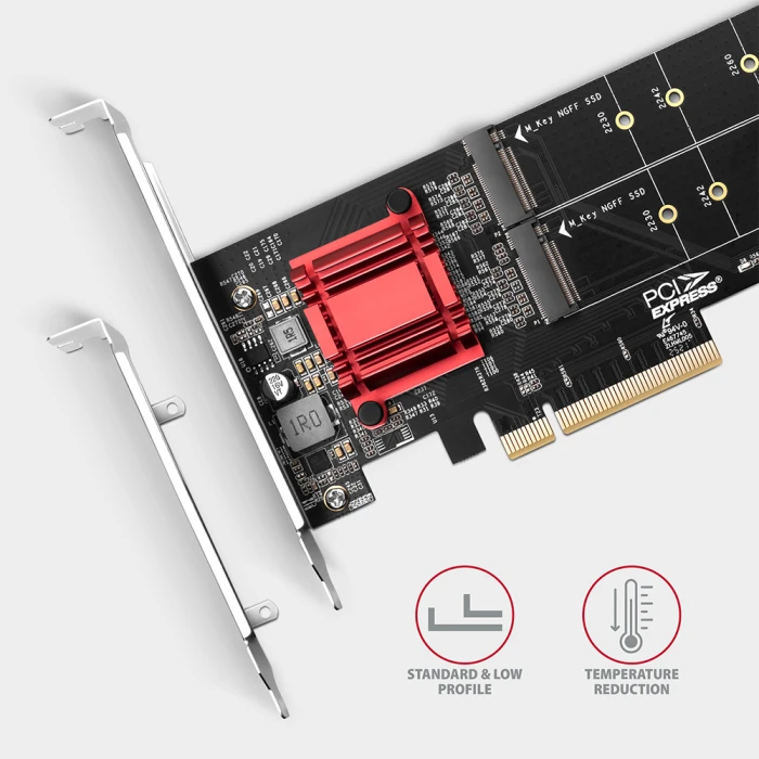 AXAGON PCIe 2 x NVMe M.2 controller