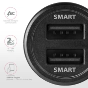 AXAGON PWC-5V5 2.4A + 2.4A car charger 24W