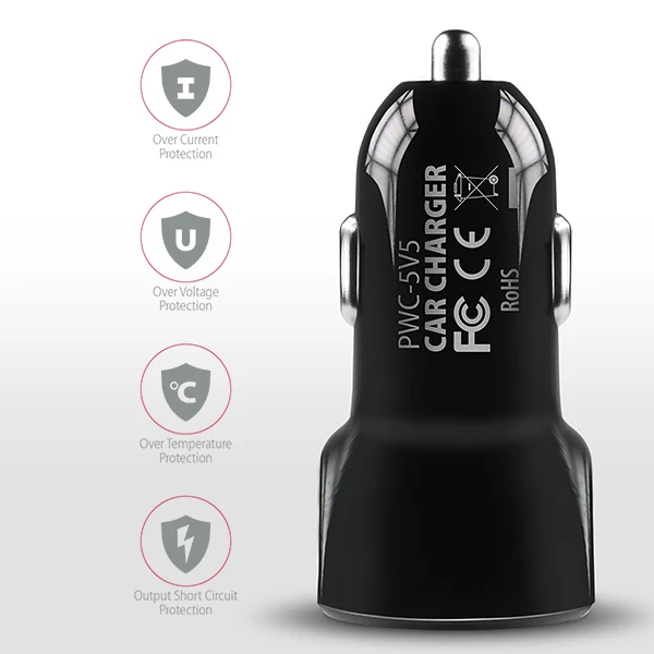 AXAGON PWC-5V5 2.4A + 2.4A car charger 24W