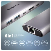 AXAGON USB-C 10Gbps 6in1 hub