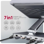 AXAGON USB-C ALUMINUM STAND/HUB 7in1