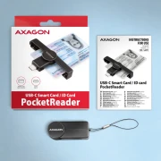 AXAGON USB-C Smart card PocketReader