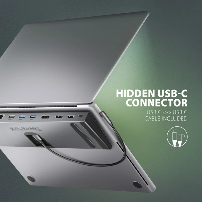 AXAGON USB-C TRIPLE 4K DISPLAY 11in1