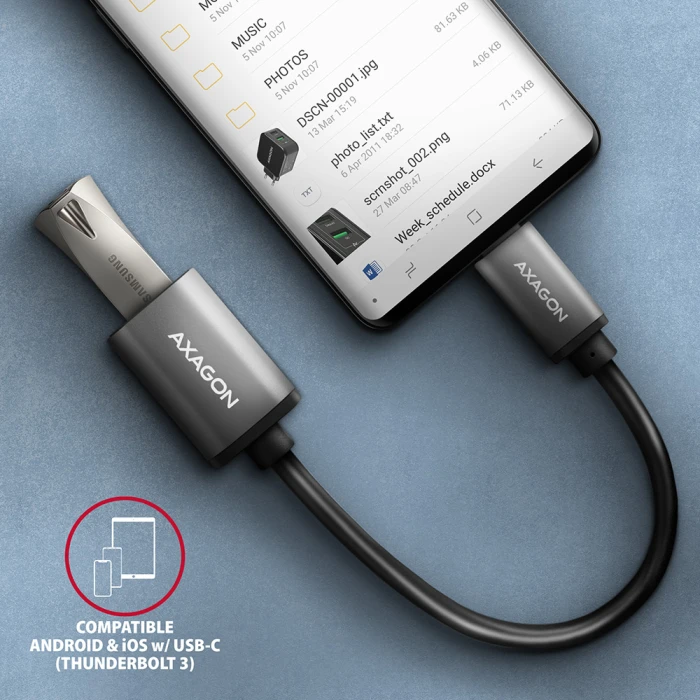 AXAGON USB-C > USB-A 5Gbps - 0.2m
