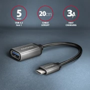 AXAGON USB-C > USB-A 5Gbps - 0.2m