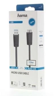 HAMA USB micro-B > USB-A 5Gbps - 1.5m