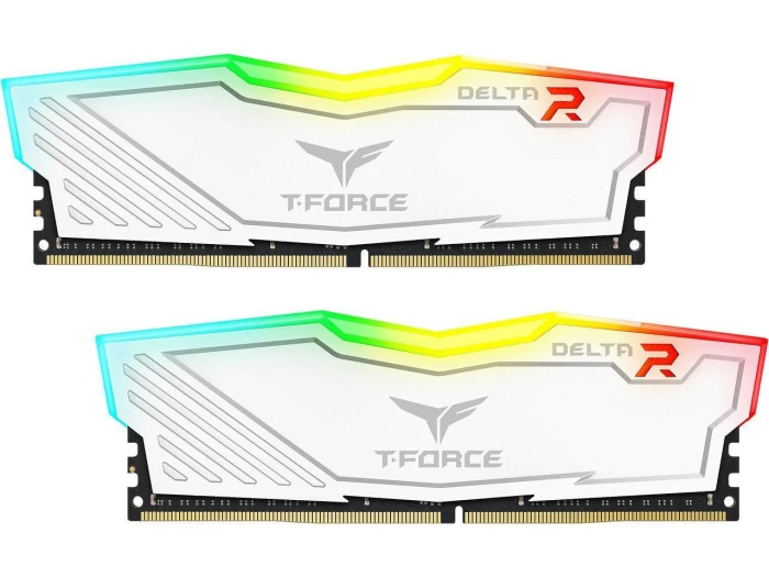 16GB (2x8) DDR4-3200 CL16 Team Group T-Force Delta RGB White