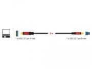 Кабел Delock USB-A мъжко - USB-B мъжко, 2 м, Premium